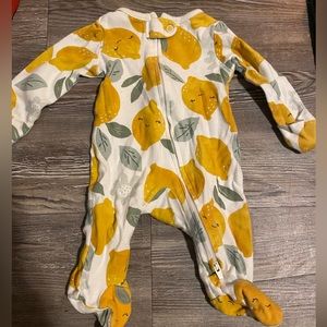 lemon footie pajamas